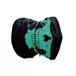 Face protection mask, skull design, green color